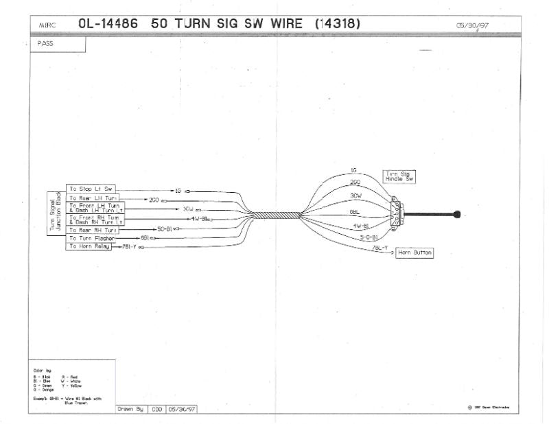 TURN SIGNAL SWITCH HARNESS - 49-50 MERCURY