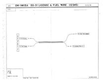 LICENSE PLATE LIGHT AND GAS TANK SENDER WIRE - 50-51 MERCURY EXCL WGN