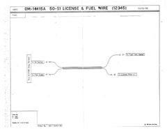 LICENSE PLATE LIGHT AND GAS TANK SENDER WIRE - 50-51 MERCURY EXCL WGN