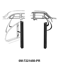 BACK EDGE VENT WINDOW SEALS - 50-51 MERC COUPE, SEDAN, RIVIT ON TYPE