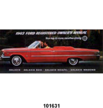 OWNERS MANUAL - 63 GALAXIE