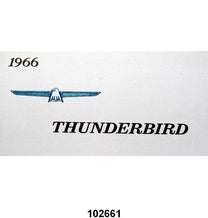 OWNERS MANUAL - 66 T-BIRD