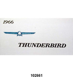 OWNERS MANUAL - 66 T-BIRD