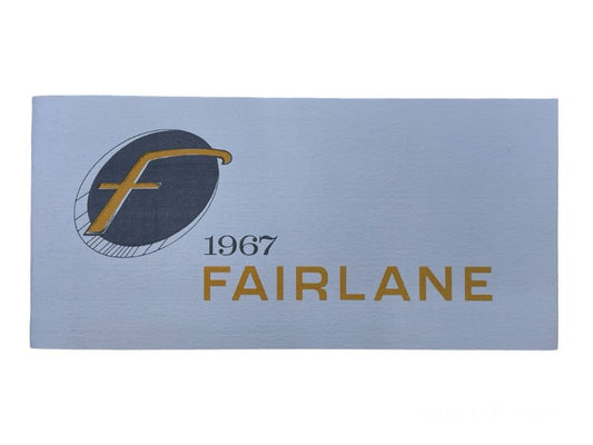 OWNERS MANUAL - 67 FAIRLANE