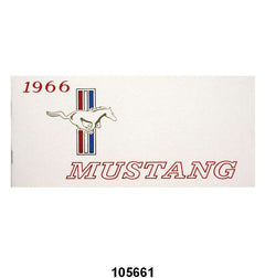 OWNERS MANUAL - 66 MUSTANG