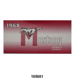 OWNERS MANUAL - 68 MUSTANG