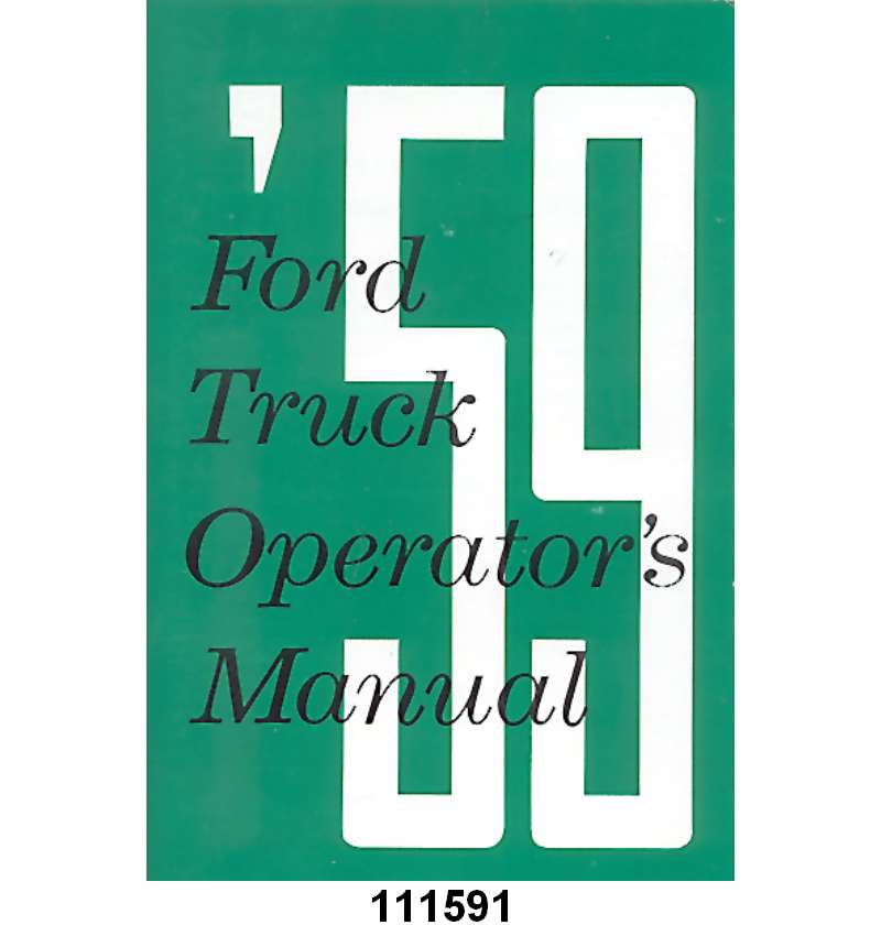OWNERS MANUAL - 59 F-100/F-350