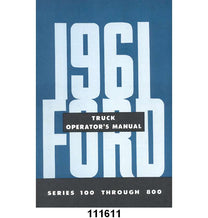 OWNERS MANUAL - 61 F-100/F-350