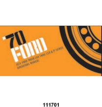 OWNERS MANUAL - 70 F-100/F-350