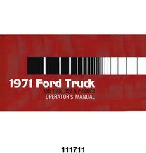 OWNERS MANUAL - 71 F-100/F-350