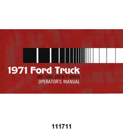 OWNERS MANUAL - 71 F-100/F-350