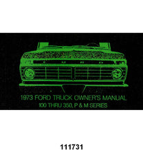 OWNERS MANUAL - 73 F-100/F-350