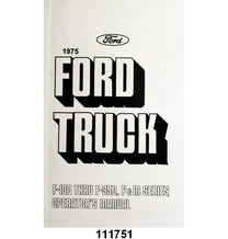 OWNERS MANUAL - 75 F-100/F-350