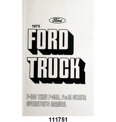 OWNERS MANUAL - 75 F-100/F-350