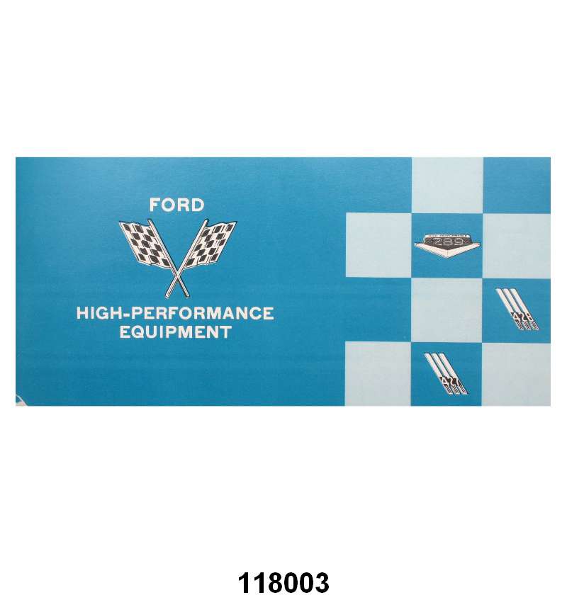 OWNERS MANUAL - 64-66 289HP/427/428 SUPPLEMENT