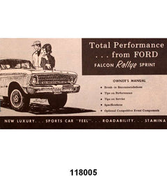 OWNERS MANUAL - 64 FALCON SPRINT SUPPLEMENT