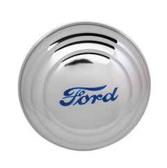 STAINLESS HUB CAP WITH BLUE PAINTED INSIGNIA - 41 PASS, 41-42 PU