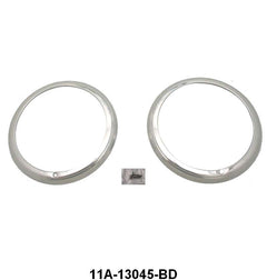 HEADLIGHT DOOR/BEZELS - 41 PASS STAINLESS W/2 RIBS