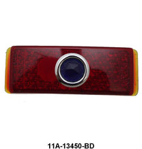 TAIL LIGHT LENS - 41 PASS, 46-48 SPORTSMAN, 48-56 PANEL, GLASS, WITH BLUE DOT