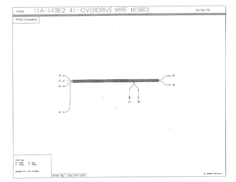 COLUMBIA OVERDRIVE HARNESS - 41-48 PASSENGER, MERCURY