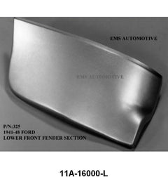 LOWER FRONT FENDER REAR REPAIR SECTION - 41-48 PASSENGER LEFT HAND