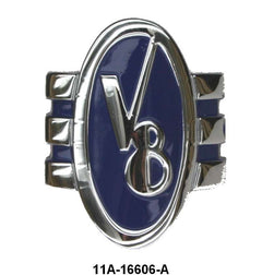FRONT HOOD EMBLEM - 41 PASS V8 HOOD, 40-41 PICKUP GRILLE HOLE COVER