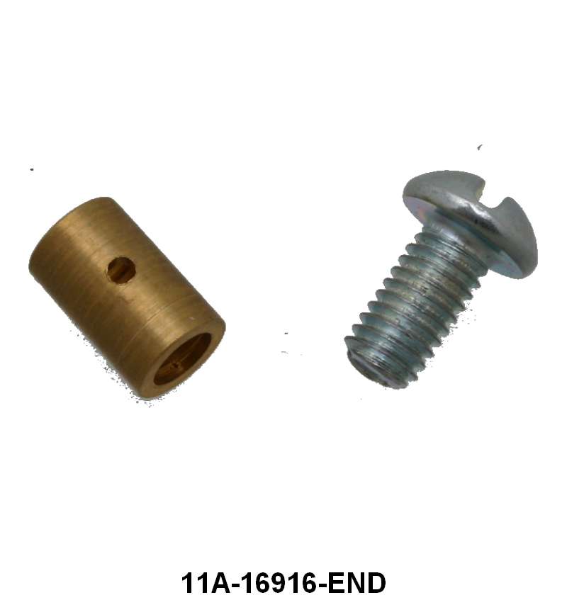 HOOD RELEASE CABLE END - 41-51 PASS/MERC BRASS SLEEVE WITH SET SCREW