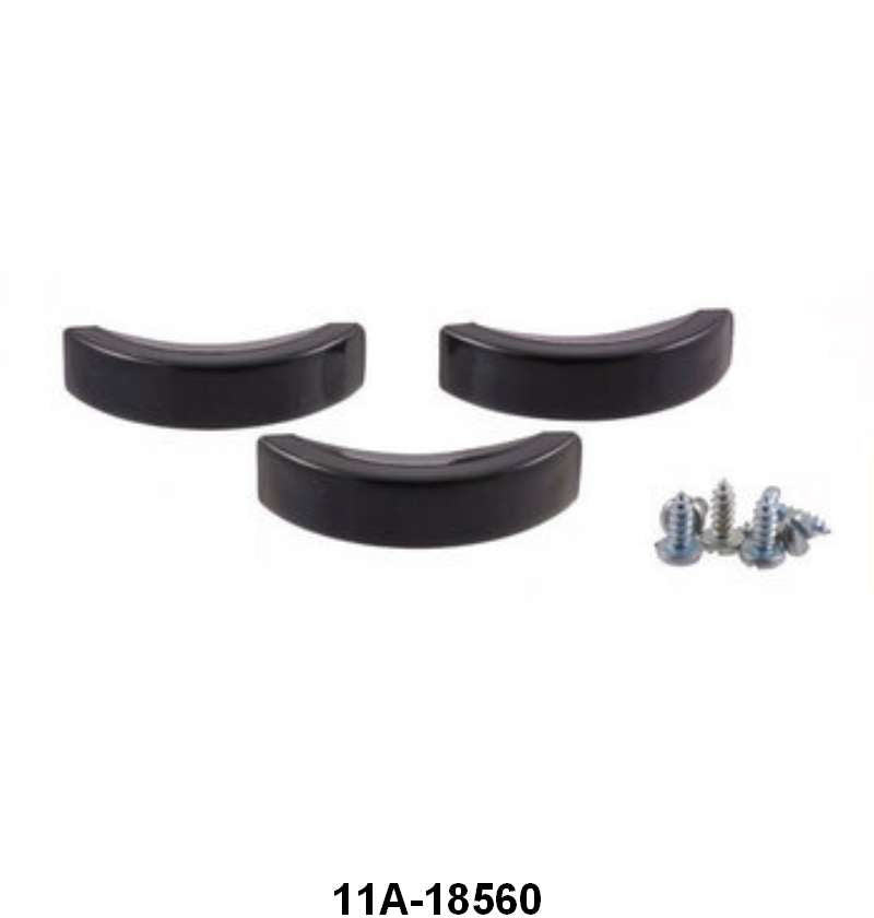 HOT WATER HEATER DOOR KNOBS - 41-48 PASS, 41-47 PICKUP BLACK 3 PIECES