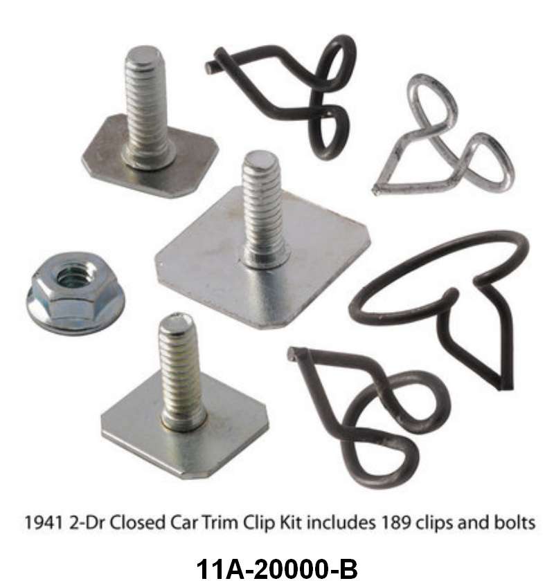 TRIM CLIP KIT - 41 COUPE AND 2 DOOR SEDAN