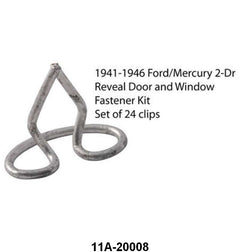 WINDOW REVEAL MOLDING CLIPS - 41-46 CPE/2DR SDN CURVED 24 pcs