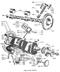 CAMSHAFT TIMING GEAR - 35-48 PASS 39-48 MERC 35-47 PU V8, FIBER, BOLT ON