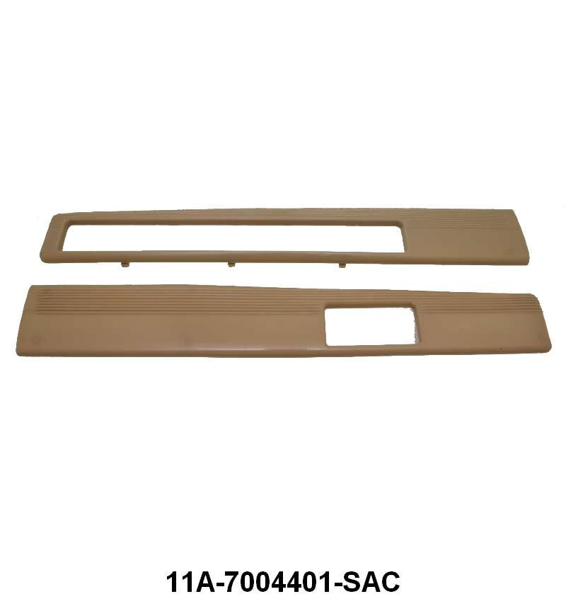 PLASTIC DASH PANELS - 41 PASSENGER TAN WITH HOLE FOR CLOCK