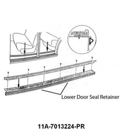 LOWER DOOR SEAL RETAINER - 41-48 2DR SDN/CONV/WAGON 42-1/2