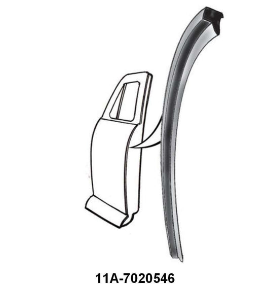 BACK EDGE OF DOOR SEAL - 41-48 PASSENGER, MERCURY COUPE, 2-DOOR SEDAN