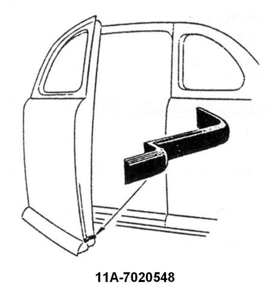 LOWER BACK EDGE DOOR SEAL - 41-48 PASS/MERC ALL BODIES