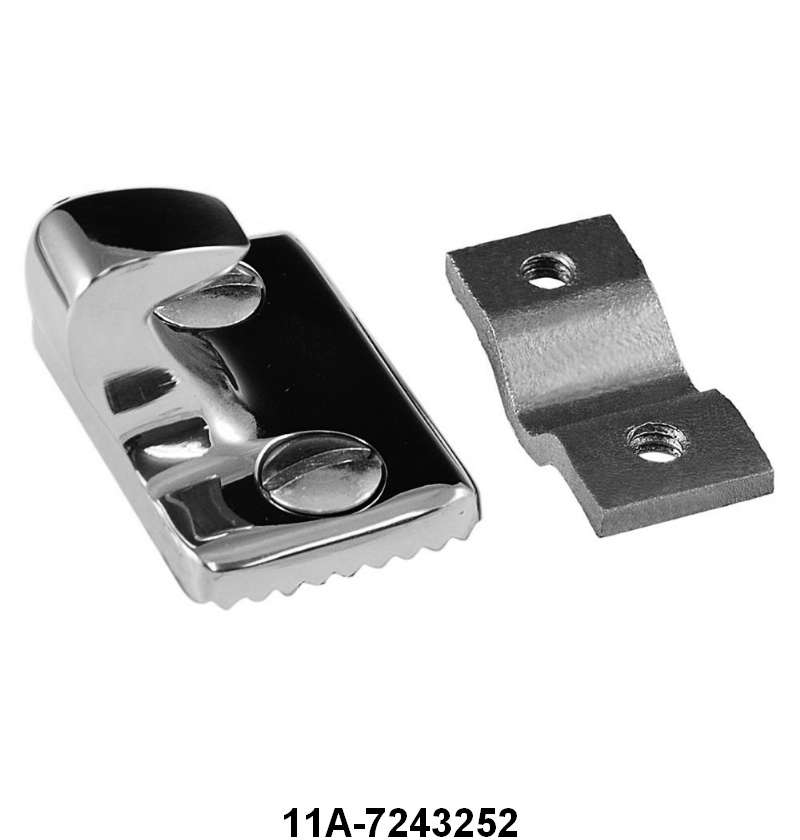 STAINLESS TRUNK LID STRIKER PLATE - 41-48 FORD & MERCURY COUPE & CONVERTIBLE