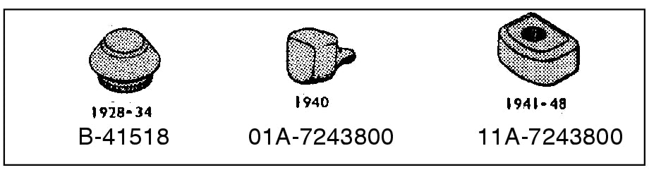 TRUNK LID BUMPERS - 41-48 COUPE, CONVERTIBLE