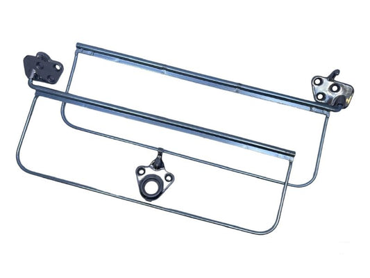 CONVERTIBLE TOP LATCH AND SUN VISOR BRACKETS, STAINLESS - 41-48 CONV