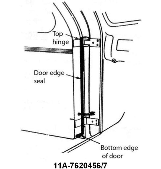 FRONT DOOR HINGE SEAL - 41-48 PASSENGER, MERCURY CONVERTIBLE