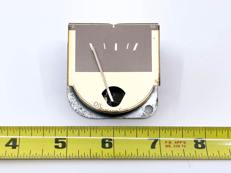 N.O.S. OIL GAUGE - 41 PASSENGER W/WHITE NEEDLE