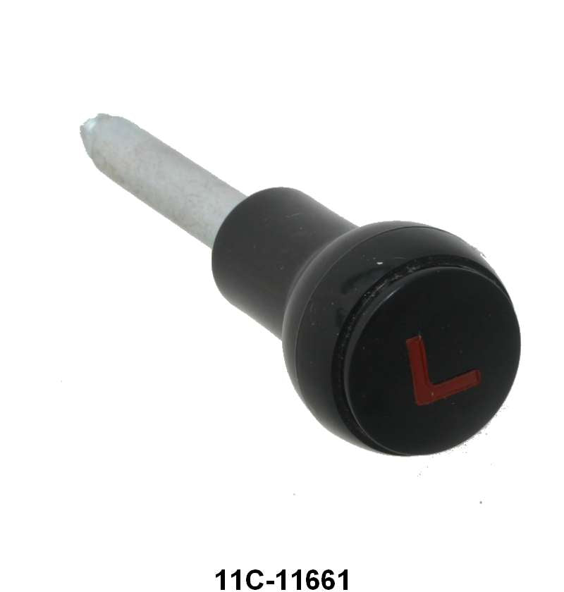 HEADLIGHT SWITCH KNOB WITH SHAFT - 41-47 PICKUP BLACK