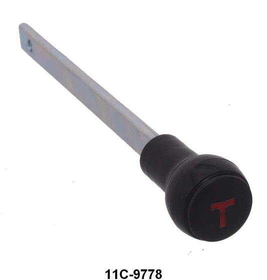 THROTTLE CABLE/ROD KNOB - 41-47 PICKUP BLACK W/RED CENTER