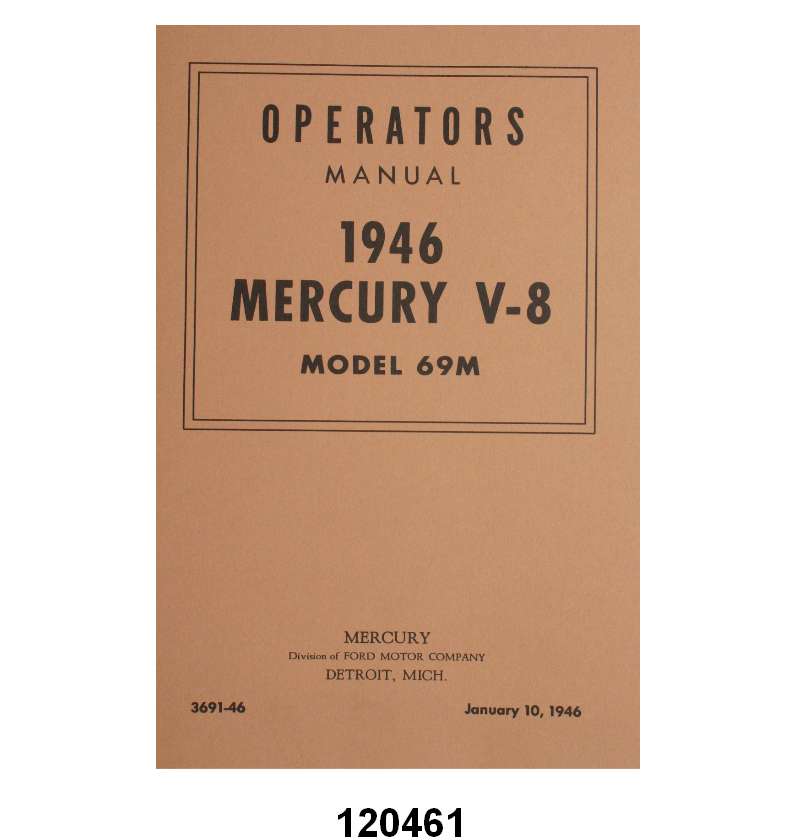 OWNERS MANUAL - 46 MERCURY