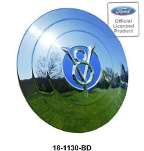 STAINLESS HUB CAP WITH PAINTED EMBLEM - 33 PASS/PICKUP V8