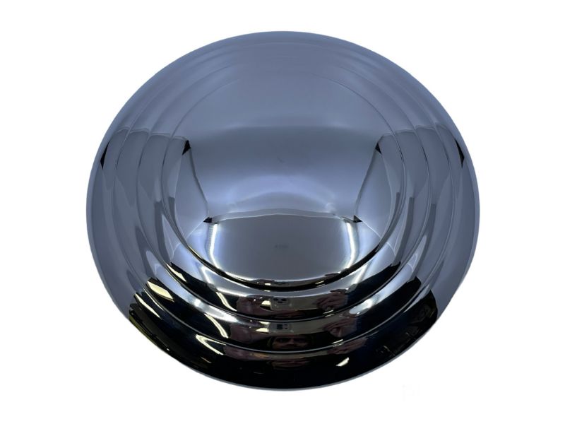 STAINLES HUB CAP - 32-35 PASS/PICKUP SMOOTH WITH THREE RIDGES