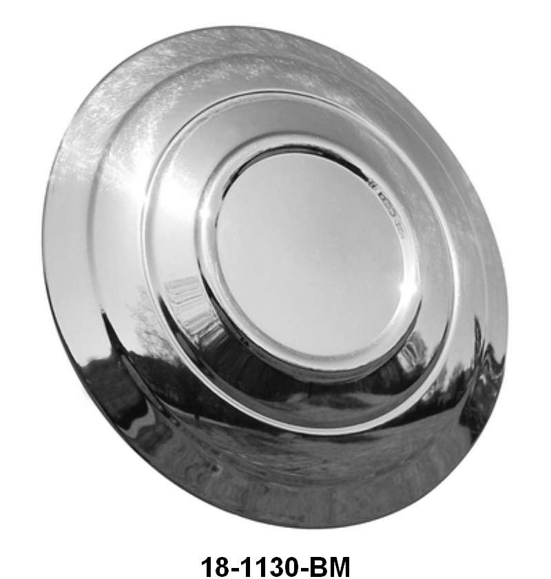 STAINLES HUB CAP - 32-35 PASS/PICKUP SMOOTH WITH THREE RIDGES