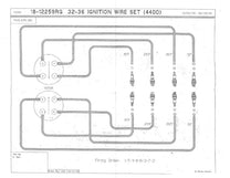 SPARK PLUG WIRE SET - 32-36 PASS/PICKUP V8 W/BRASS RING