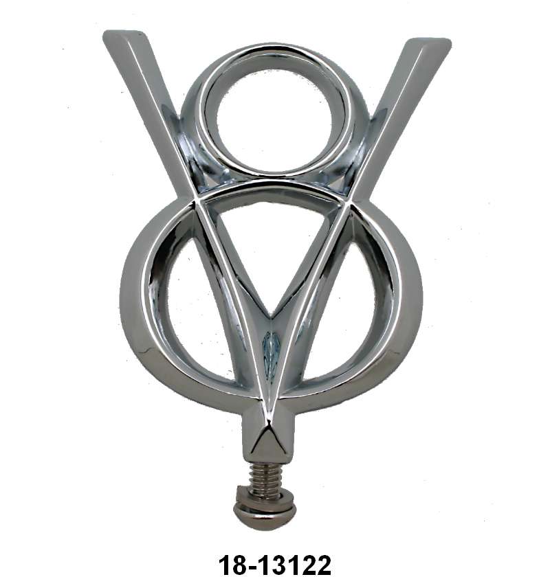 HEADLIGHT BAR EMBLEM - 32 PASS/PICKUP "V-8"