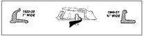 CONVERTIBLE TOP TO DOOR GLASS SEAL - 32-39 CABRIOLET,CONV, CONV SEDAN