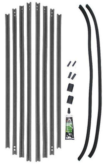 STAINLESS REAR DOOR WINDOW CHANNEL KIT - 33 4 DOOR SEDAN